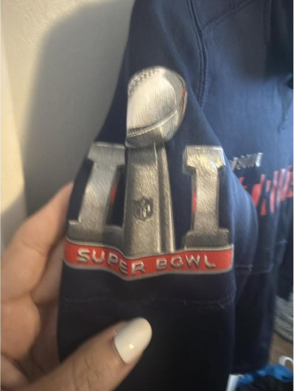 Nike NFL New England Patriots Super Bowl LII Therma-Fit Hoodie Small - Picture 2 of 4